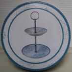 Etagère wit porselein met bloemendecoratie compleet met doos, Huis en Inrichting, Ophalen of Verzenden, Nieuw