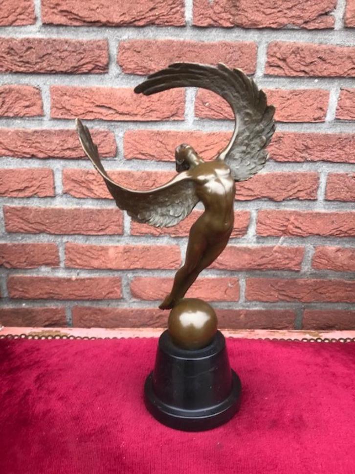 ICARUS, de klassieke held, brons en marmer, Antiek en Kunst, Antiek | Koper en Brons, Brons, Ophalen of Verzenden