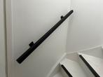 Mat zwarte stalen trapleuning - 145cm lang, Ophalen, Zo goed als nieuw, Overige materialen, Overige typen