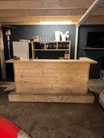 Houten Bar met Koelkast en Kast, Huis en Inrichting, Barren, Ophalen of Verzenden