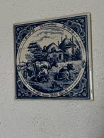 2 tegeltjes Delfts Blauw vintage 15 bij 15 cm de kaaswaag en, Ophalen of Verzenden
