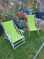 Twee strandstoelen, Tuin en Terras, Ligbedden, Ophalen, Zo goed als nieuw