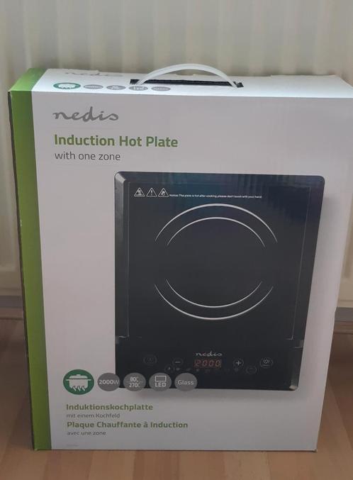Nedis Inductiekookplaat - Kookzones: 1 - 2000 W, Witgoed en Apparatuur, Kookplaten, Nieuw, Vrijstaand, Inductie, 3 kookzones of minder