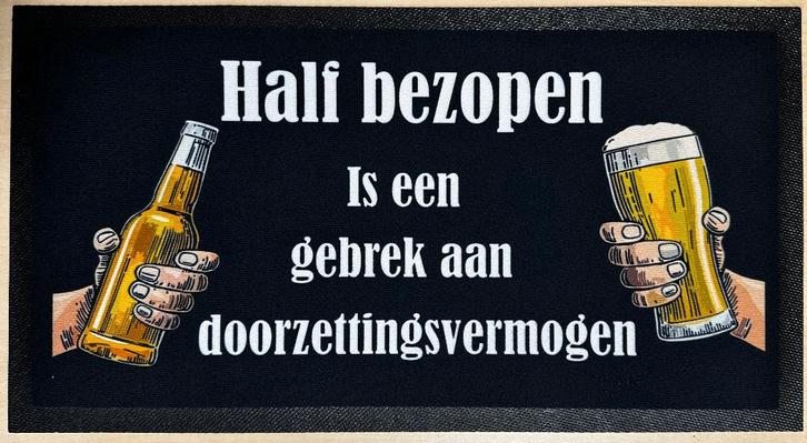 Half bezopen doorzettingsvermogen barmat reclame barrunner, Huis en Inrichting, Woonaccessoires | Wanddecoraties, Nieuw, Ophalen of Verzenden