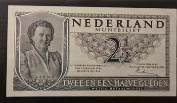 2½ Gulden Muntbiljet 1949 - Juliana beschikbaar voor biedingen