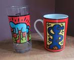 Keith Haring beker en glas / drinkglas/ kunstbeker, Ophalen of Verzenden