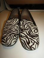 G020 ANNEMARIE mt 40 loafers instappers donkerbruin beige, Verzenden, Zo goed als nieuw, Annemarie, Instappers