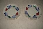 Boerenbont, 2 grote schotels, 17,3 cm, jaren 50/60, Antiek en Kunst, Antiek | Servies los, Ophalen of Verzenden