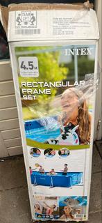 Intex zwembad 450 x 220 x 85cm met trapje en tegels, Ophalen, Gebruikt, 200 tot 300 cm, 80 tot 120 cm