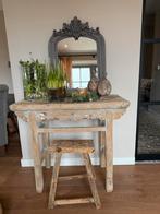 Sidetable Chinees elmwood, Gebruikt, 50 tot 100 cm, Ophalen of Verzenden, Overige houtsoorten