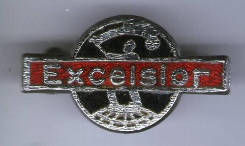 Excelsior Motorfietsen email op zilverkl. broche ( E_017 ), Verzamelen, Speldjes, Pins en Buttons, Nieuw, Speldje of Pin, Transport