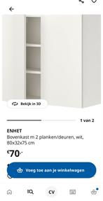 Ikea ENHET Bovenkast 80cm, Ophalen, 25 tot 50 cm, 50 tot 100 cm, Minder dan 100 cm