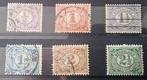 Nederland Cijfer 1899-1913 NVPH 50 t/m 55 Gestempeld, Postzegels en Munten, Postzegels | Nederland, Ophalen of Verzenden, T/m 1940