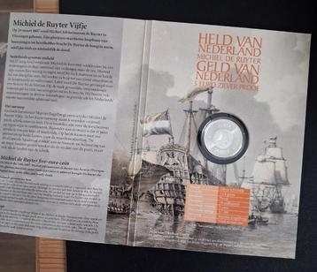 UNIEKE ZILVEREN 5 EURO JUBILEUMMUNT MICHIEL DE RUYTER 2007 beschikbaar voor biedingen