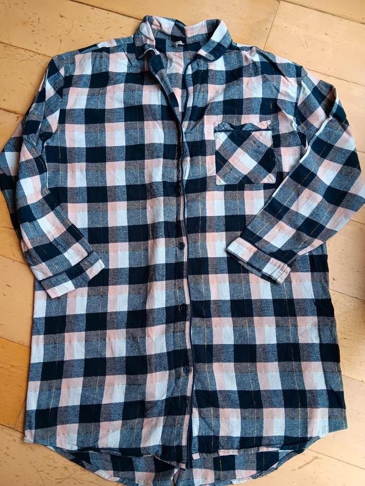 Hema L pyjamahemd flanel geruit, Kleding | Dames, Pyjama's, Gedragen, Maat 42/44 (L), Ophalen of Verzenden