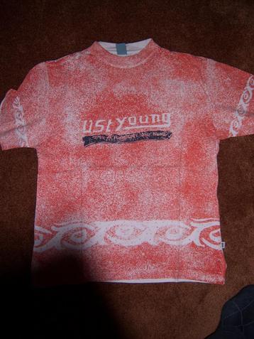 Oranje/wit T-shirt, sportief model beschikbaar voor biedingen