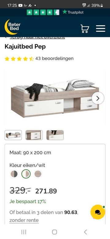 1 persoons bed 90x200