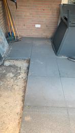 Betontegels 60x60, 6cm dik! 80 stuks (28,8 m2) - antraciet, Tuin en Terras, Tegels en Klinkers, Ophalen, Zo goed als nieuw, Beton