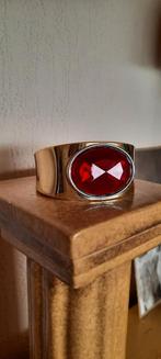 Vintage brutalist armband, facet,amber kristal,jaren 50/60, Sieraden, Tassen en Uiterlijk, Antieke sieraden, Ophalen of Verzenden