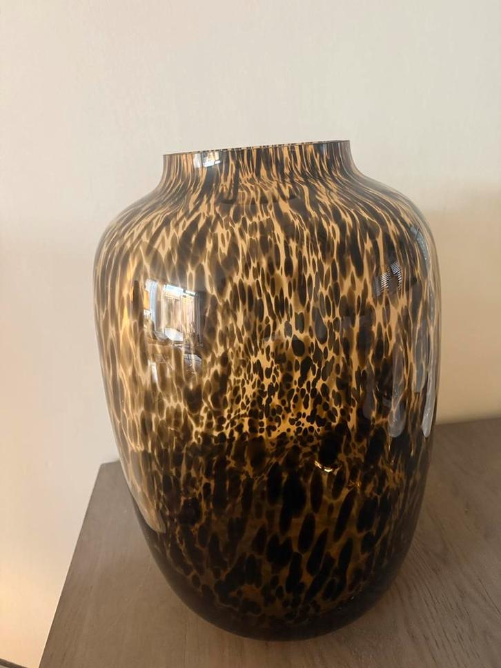Pantervaas hoogte 35 cm, Huis en Inrichting, Woonaccessoires | Vazen, Zo goed als nieuw, Overige kleuren, Minder dan 50 cm, Glas