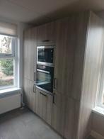 Moderne houtkleurige dubbelwandige keuken +Beko GEDEMONTEERD, Huis en Inrichting, Keuken | Complete keukens, Overige kleuren, Dubbelwandige keuken