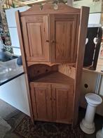 Antieke Grenenhout hoekkast, Huis en Inrichting, Kasten | Computermeubels, Ophalen, Zo goed als nieuw, Grenenhout, 70 tot 120 cm