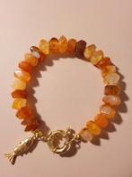 Armband Oranje natuursteen, Ophalen of Verzenden, Nieuw, Met edelsteen