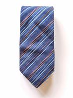 Zijden stropdas - Vintage - Profuomo, Kleding | Heren, Stropdassen, Blauw, Ophalen of Verzenden, Met patroon, Profuomo