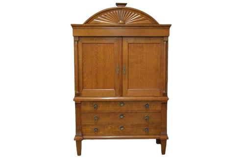 Zeer klein drents kabinet met zon 207 cm hoog, Antiek en Kunst, Antiek | Woonaccessoires, Ophalen