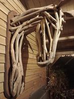 Drijfhout Paardenhoofd, handgemaaakt. Wanddecoratie., Ophalen of Verzenden