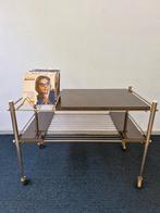 Vintage platenmeubel / audiomeubel op wieltjes 70s, Ophalen, Gebruikt, ., Vintage