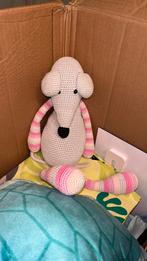 Gehaakte knuffel roze muisje 40 cm, Ophalen, Zo goed als nieuw, Kraamcadeau