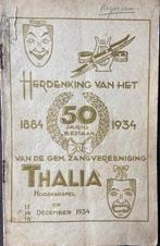 Revue 50 jaar zangvereniging Thalia Hoogkarspel 1934, Verzenden, 20e eeuw of later, Gelezen