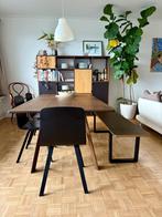 Eettafel met stoelen en bank Bolia, Ophalen, Eikenhout, 50 tot 100 cm, Zo goed als nieuw