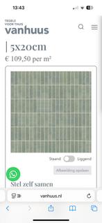 1,2m2 Van Huus Atlas Muschio mat tegel 5x20, Ophalen, Zo goed als nieuw