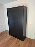 Zwarte Archiefkast met Roldeur, Huis en Inrichting, Kasten | Roldeurkasten en Archiefkasten, Ophalen, Gebruikt, 100 tot 150 cm
