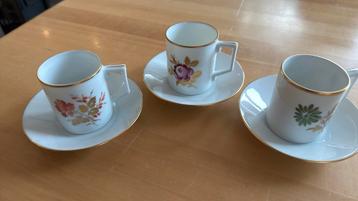3 vintage kop en schotel espresso beschikbaar voor biedingen
