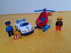 Twee Playmobil 123 sets: brandweerhelikopter en politiewagen, Ophalen of Verzenden, Nieuw, Complete set