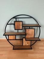 Ronde wanddecoratie met houten plankjes, Ophalen, Zo goed als nieuw