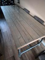 XL Steigerhouten Eettafel 260, Ophalen, 200 cm of meer, 50 tot 100 cm, Vijf personen of meer