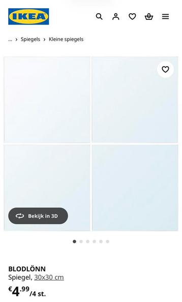 IKEA - Plak Spiegels - 12 Stuks beschikbaar voor biedingen