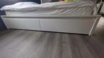 Ikea malm bed met Nordli hoofdeinde, 180 cm, Zo goed als nieuw, Hout, Ophalen
