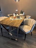 Sleeperwood Eettafel - inclusief glasplaat, Ophalen, Gebruikt, 100 tot 150 cm, Vijf personen of meer