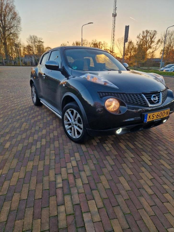 Nissan Juke 1.6 Dig-t 190pk 2010 Zwart Leer met verwarming., Auto's, Nissan, Particulier, Juke, ABS, Airbags, Airconditioning