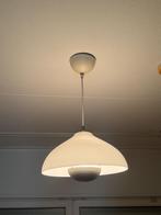 White Glass pendant lamp/Hanging lamp, Including bulb, Ophalen, Zo goed als nieuw, Glas, Minder dan 50 cm