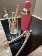 Cocktail shaker met Havana Club glas en limoenpers, Ophalen of Verzenden, Zo goed als nieuw, Overige merken