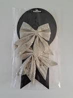 Feestartikel strik goudkleurig met glitters - geheel NIEUW, Ophalen of Verzenden, Nieuw, Feestartikel, Kerst of Sinterklaas