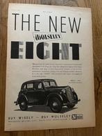 Wolseley Eight originele advertentie 1946 vintage, Ophalen of Verzenden, Gelezen, Overige merken