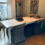 Brocante Lange Houten Tafel, Gebruikt, 200 cm of meer, Vijf personen of meer, Rechthoekig