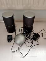 Pc speakers met adapters, Computers en Software, Pc speakers, Ophalen of Verzenden, Zo goed als nieuw